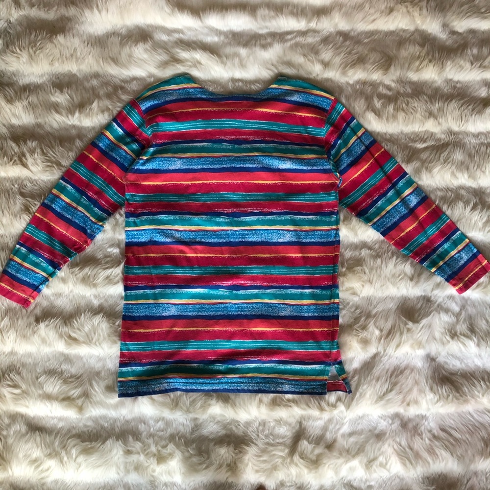 Talbots Multicolored Long Sleeve Top W Stripes